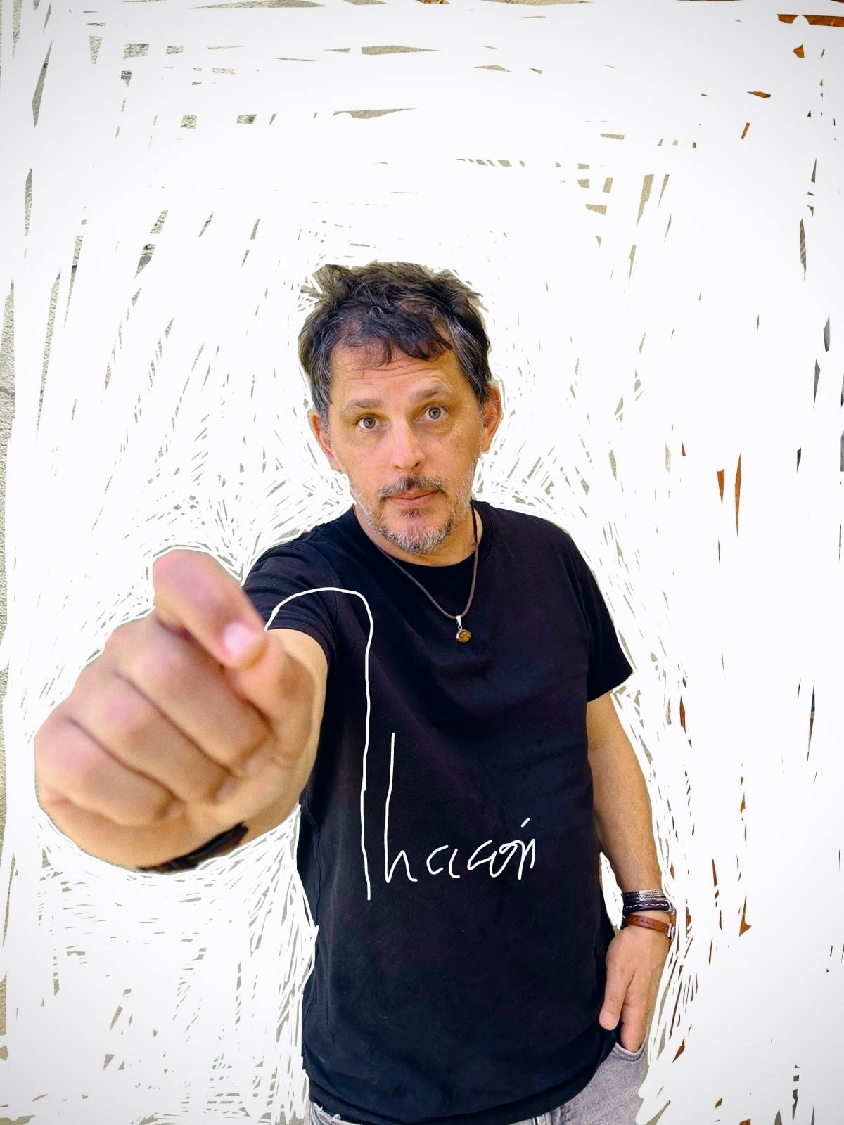 Portrait of the artist Luciano Chacón at his Ibiza studio